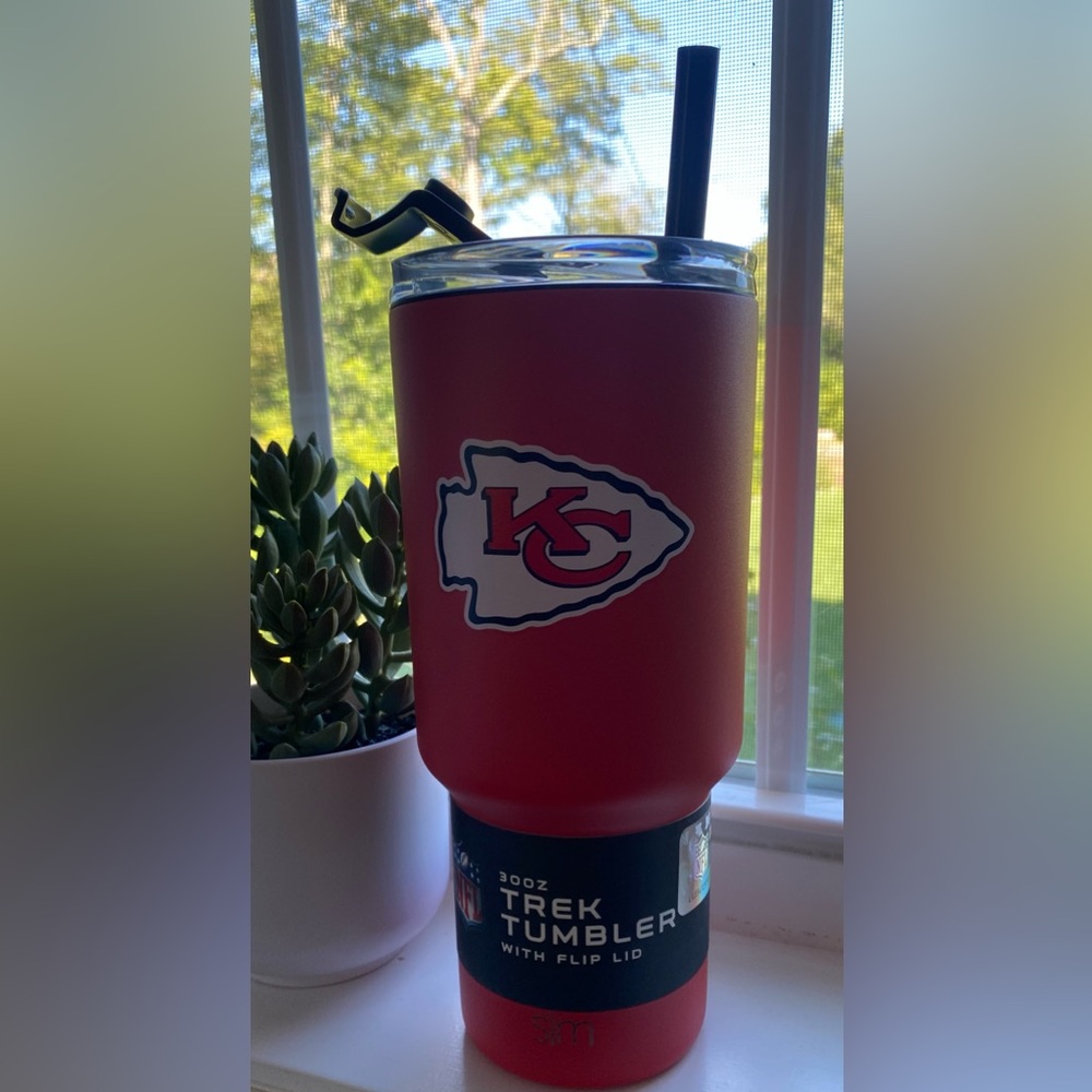 NFL Kansas City Chiefs 30oz Trek Tumbler with Flip Lid & Straw - Picture 1 of 8